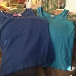 Bundle of 2 Old Navy turq. M,dusty blue XL  (tdb6)